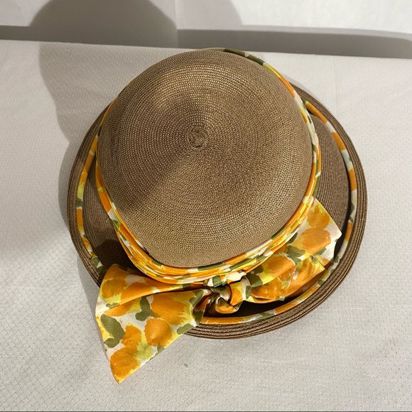 Mary Sachs Vintage Woven W/ Floral Ribbon Hat main image 5